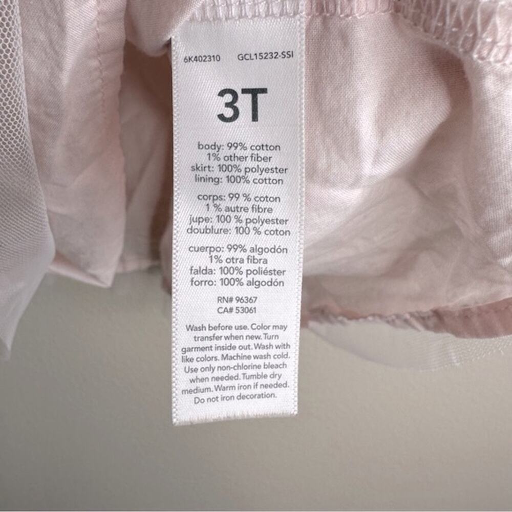 Oshkosh Denim & Tulle Mini Dress Sleeveless Cotton Chambray Pink Size 3T - Picture 6 of 9